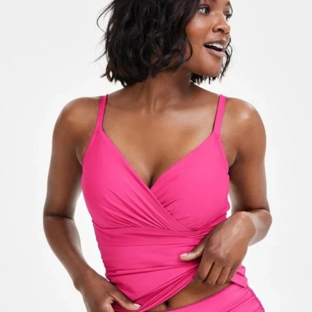 Live in Color Twist Front Underwire Tankini Swim Top | Supportive | Women’s Swim